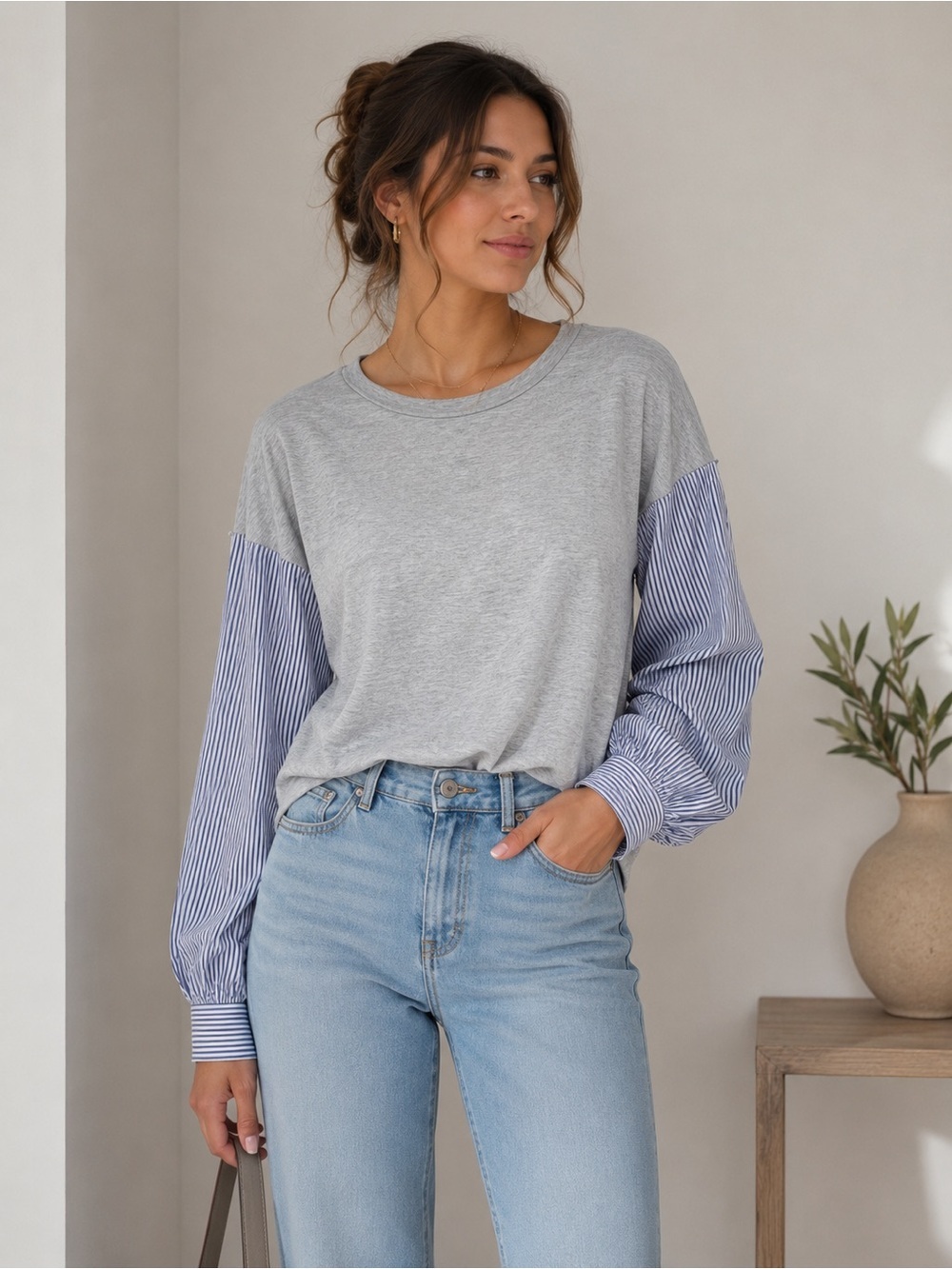 Zara women’s sweater with stripes Medium